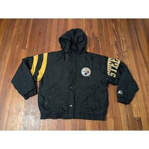 VTG Starter Pittsburgh Steelers Mens Medium Puffer Jacket